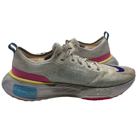 NIKE Invincible Run 3 Running Shoes Mens Sz 15 White Blue Pink Zoom X Sneaker - Picture 7 of 16